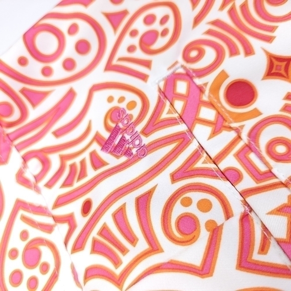 New Adidas ClimaCool Orange Pink White Patterned Golf Tennis Skort Sz 6 - Picture 10 of 14